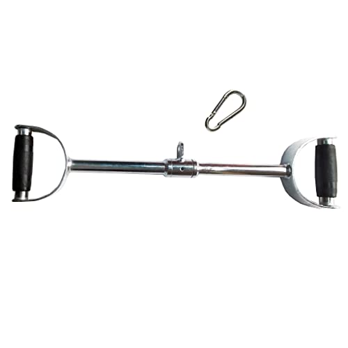 qibylift Latzugstange, Kraftstation Latzug Griff, V-förmige Stange zum Herunterdrücken, drehbare Kabelbefestigung, Stange für Latissimus, Bizeps & Trizeps Seilzug Training(Gerade Stangen)