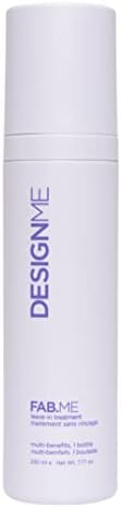 Design.Me FAB.ME Leave-In Conditioner Spray | Detangles, Hydrates, and Controls Frizz | Heat Protector, Reduces Blow Dry Time & Adds Shine | Color Safe, Perfect for Styling All Hair Types