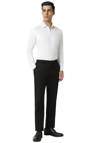Image of Van Heusen Men Mid Rise Regular Fit Pants