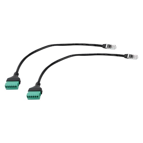 Ausi 2 conectores RJ12 de tornillo (6 pines, 6P6C) a conector sin soldadura de 6 pines para módem de teléfono fijo.