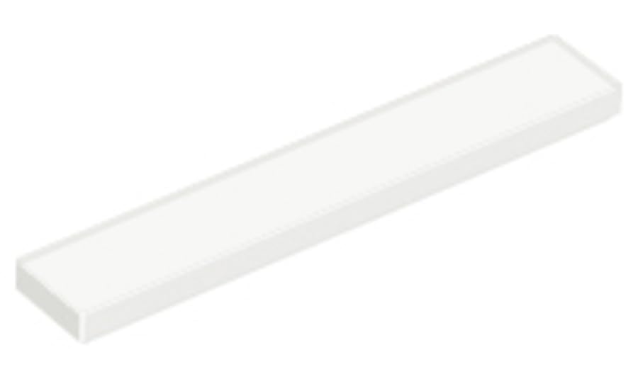 LEGO Tile 1 x 6, Part Number 6636 (White, 2, Bricks), Multicoloured, Standard