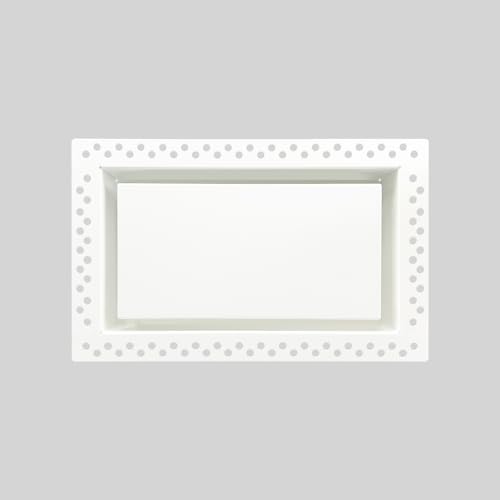 DDPow Flush Wall Vent Cover 6x10 Inch for Drywall Vent Metal Wall-Mounted Air Register Grille Easy Install Paintable (White 1 Pc No Manual Damper)