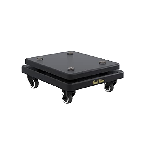 Soporte de audio para salón con ruedas y bandeja de doble capa protectora