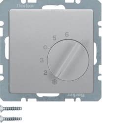 Termostato con conmutador Berker Q.x aluminium pour régulation de chauffage