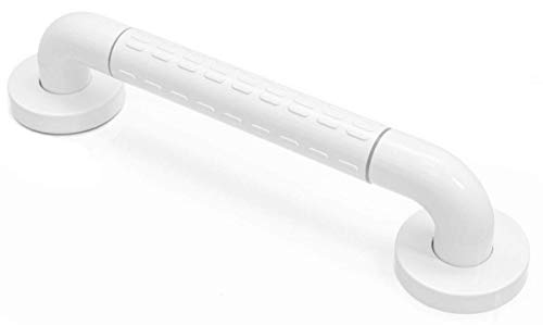 eyepower - Maniglia antiscivolo per vasca da bagno, 30 cm, in acciaio INOX, colore: Bianco