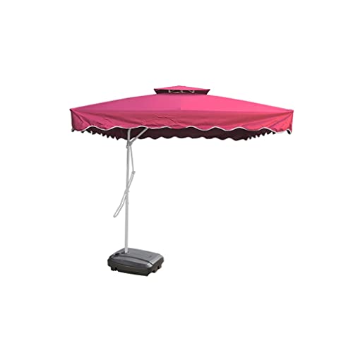 Tist 2.5M Outdoor Umbrella Courtyard Umbrella Roman Umbrella Sun Umbrella Square Handle Umbrella Sunshade (Color : Pink) #TOP24