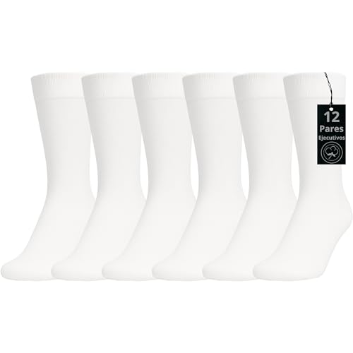 Chaussettes longues en coton de qualité supérieure lot de 12 paires fines et confortables