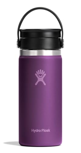 Hydro Flask Flex Sip コーヒータンブラー ? 断熱ステンレススチール こぼれない 漏れ防止 トラベルカップ 16オンス ビーチプラム パープル