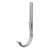 INEFA Rinneneisen, Rinnenhalter, halbrund NW 100 Silber Dachrinnenzubehör, Dachrinnenhalter aus verzinktem Stahl, einfache Steckmontage