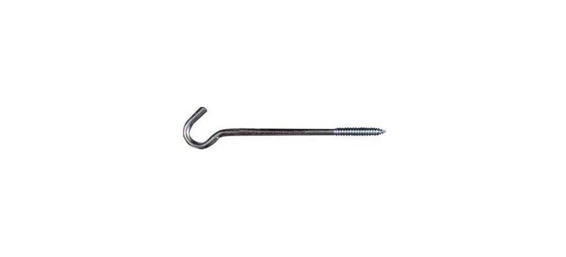 Crochet à vis zinc 3/8 x 10-In N221-002 pour fixer des charges lourdes sans plier