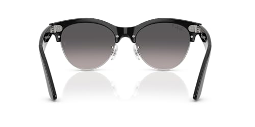 Ray-Ban Unisex Sunglasses Black On Silver Frame, Grey Gradient Lenses, 54MM4