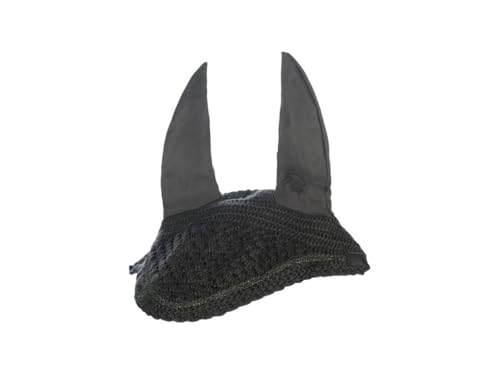 Bonnet anti-mouches HKM Daphne kaki pour cheval protège les oreilles