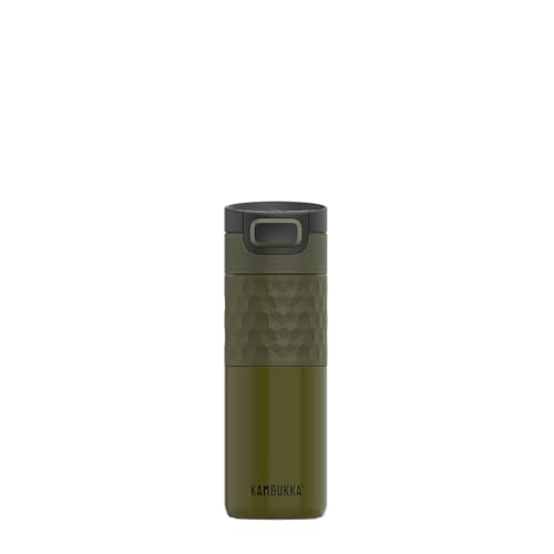 Kambukka Etna Grip 500 ml kubek termiczny Khaki Warrior– szczelny, stal nierdzewna 18/8, nakrętka 3-w-1 Snapclean, ciepło 9 h/zimno 18 h
