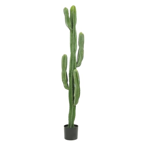 Ligne Déco - Cactus Artificiel 155cm | Plante Artificielle Haut de Gamme Pot Plastique Noir Intérieur Imitation Terre | Decoration Maison Élégante et...
