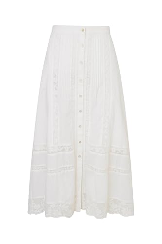 LOVESHACKFANCY Women's Allesia Cotton Midi Skirt