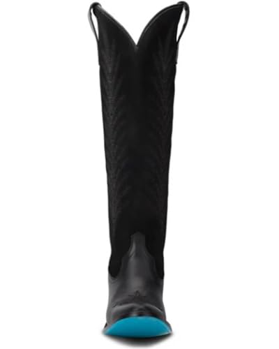Lane Women's Jentry Suede Knee High Western Boot Round Toe - LB0538C 8 1/2 M US Jet Black4