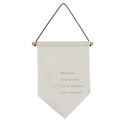 Drapeau en toile à suspendre avec citation de sagesse no/no