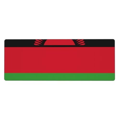 Tapis de souris drapeau du Malawi 30 x 80 cm, tapis de souris XXL étendu, 80 x 30 cm