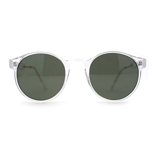 Mens P3 Iconic Keyhole Round Thin Plastic Sunglasses