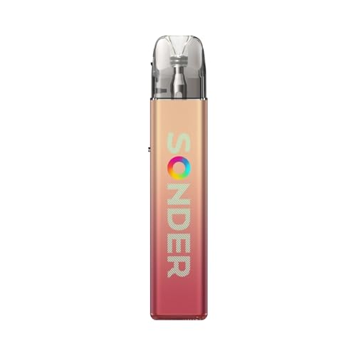 Kit SONDER Q2 Gee-kvape 30 W (Melocotón Efervescente) Alimentación con Batería de 1350 mAh 3 ML Cartucho Q Pod 0,8 ohmios Side Fill para MTL/RDL Iconic RGB Light vaporizador original - No Nicotine