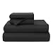 Premium Bamboo Bed Sheets - Queen Size, Black Sheet Set - Deep Pocket - Ultra Soft Cool Bedding - Hypoallergenic Blend From Natural Bamboo - 1 Fitted, 1 Flat, 2 Pillow Cases - 4 Piece