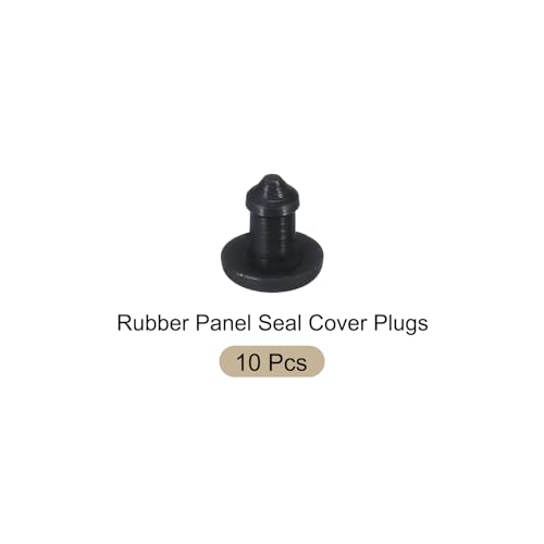 Image of Snap in Locking Hole Plugs Rubber Panel Seal Cover Drilled Silicone Caps, [for Kitchen Rubber, Waterproof Sealing Plugs] - 2.5mm /0.1in /Black /10Pcs