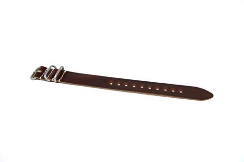 Da Luca 1 Piece Military Watch Strap - Brown Chromexcel (Matte Buckle) : 22Mm #TOP1