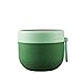 ADLOASHLOU Tazza per muesli Tazza per Yogurt a Tenuta stagna con Cucchiaio Pratica Tazza per muesli Portatile da Portare in Giro Barattolo per Snack da 600 ml per Gli spostamenti (Verde)