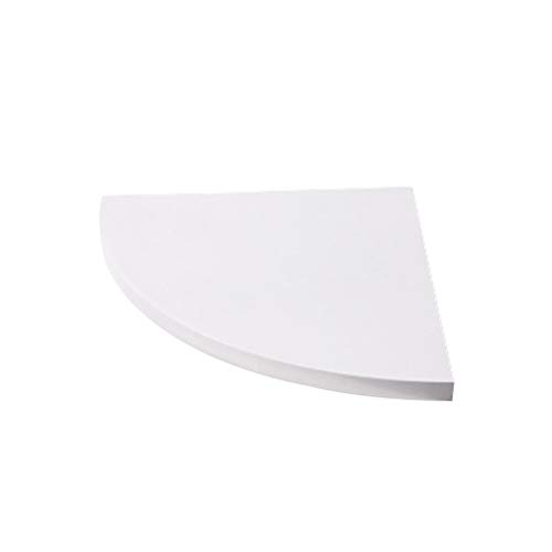 Yardwe Estante Flotante esquinero en Forma de Abanico Estante de Almacenamiento Estante esquinero de Madera estantería Decorativa de Pared estanterías Organizador (Blanco)