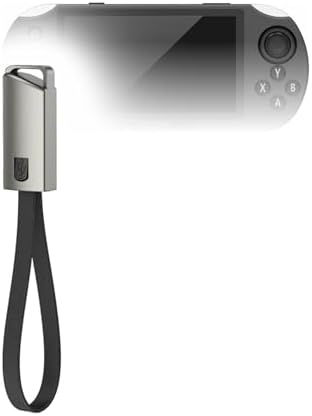 BoxWave Cable Compatible with Smaeti-US SF3000 Emulator Handheld (4.5 in) - USB Type-C Keychain Charger, Key Ring USB Type-C to Type-A 8 in USB Cable - Jet Black image 3