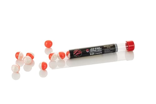 Self Defense Pepper Ball Ammo for Training Pistol Paintball Gun (10 Counts Per Tube) by Mercury Rise