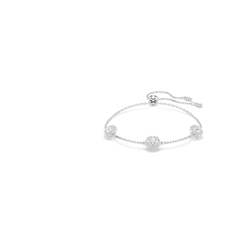 Swarovski Una Angelic bracelet, Round cut, Double sided motifs, White, Rhodium finish