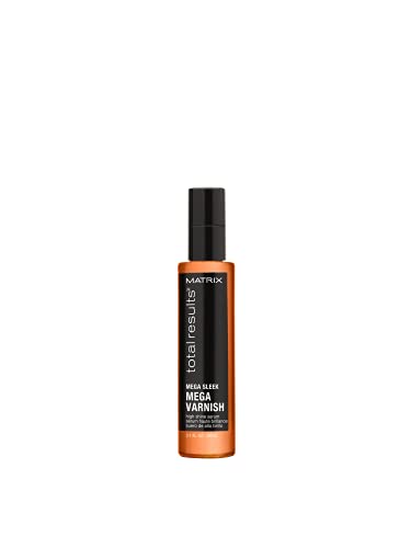 Matrix Total Results Mega Sleek Mega Varnish High Shine Hair Serum | Lightweight Oil Treatment | For Unruly Hair | 3.1 Fl. Oz