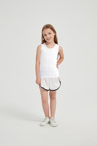 6-Pack Girls and Toddlers' Tank Tops Racerback Sleeveless Undershirts Girls Dance Tops（2-16Years）4