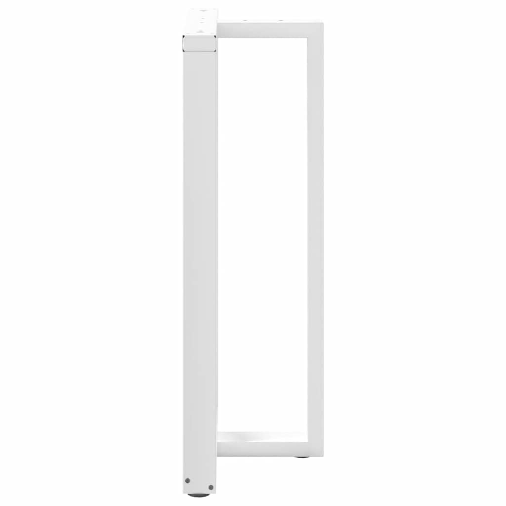 Juego de 2 patas para mesa de bar, en forma de T, patas de mesa de acero con recubrimiento en polvo, patas de mesa ajustables en altura para mesas de bar, 60 x 35 x (110-111) cm, color blanco