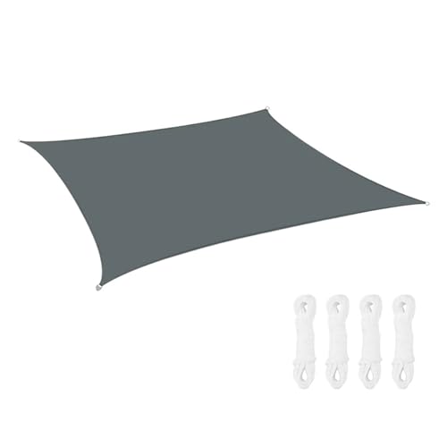 6 �F�傫�Ȓ����`�T���V�F�[�h�Z�C���A�뉮�O�p�e�B�I�f�b�L�p�[�S���|�[�`�e���g�p�h���L���m�s�[�J�o�[(Deep Gray 4pc Kit,400x200CM)