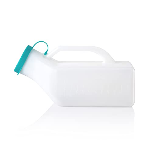 Easy Care Solutions | Male Urinal Bottle | 1000ml | Secure Cap | Measuring Scale | Easy Grip Handle | Pack of 1 - Image 2