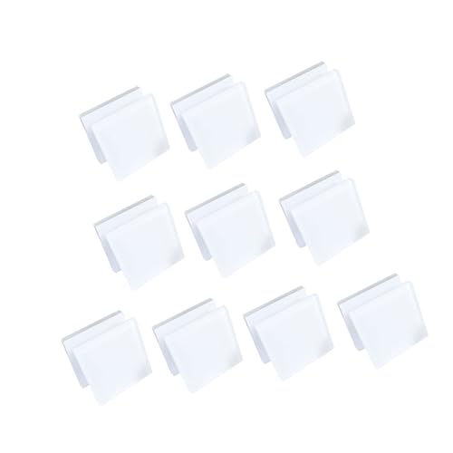 RGYBAO 10Pcs Clear Acrylics Clip for Heat Transfer 30x30mm Poster Hanger Clamp Adhesive Wall Hanging Clip for Wall Decoration