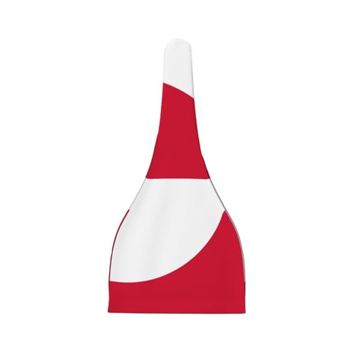 Newborn Baby Hat, Greenland Flag Print Soft Top Knot Beanie Cap, Cute Baby Headwear for 0-6 Months Black2