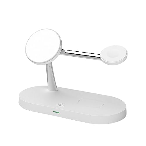 Support de chevet portable réglable blanc pour charger sans fil la nuit