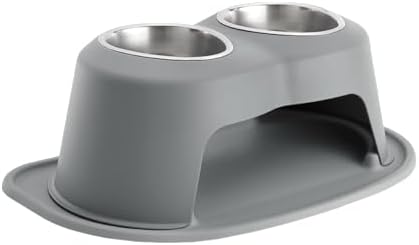 WeatherTech Double High Pet Feeding System - Elevated Dog/Cat Bow...