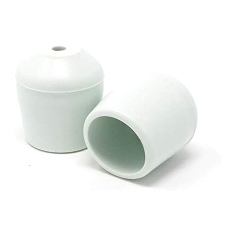 100 Pack Chair Leg Caps for Party Rental Style Plastic Folding Chairs, Fits 3/4 Inch Dia. Frame, Protect Floors White Cover