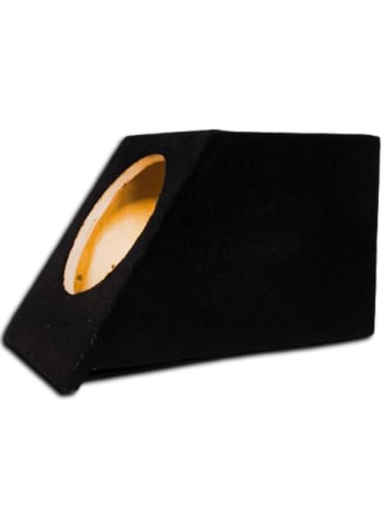 Image of 8INCHE Slope Taper Car Speaker Empty Box Cabinet, Black, Flat Slope Surface Big Wooden Enclosure for 8-inch Subwoofe Box 20x37x22 cm