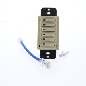 #US Ivory LoadLogic Smart Switch for Controller 6-Button W/Pilot Light RCS6I