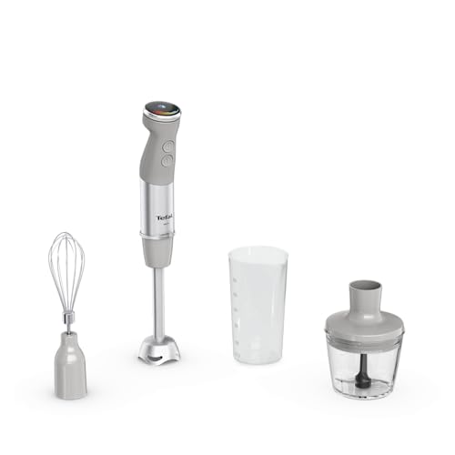 Tefal Quickchef+ Batidora de mano Powelix, 20 velocidades, modo turbo, diseño compacto, accesorio batidor de 800 ml, modo silencioso, agarre suave, HB673B30