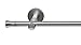 Produktbild metablo Gardinenstange 19 mm Vorhangstange 1-läufig Verschiedene Endstücke und Farben Wandmontage Wandabstand 9 cm Zylinder 70 cm (Edelstahl-Optik, 1-lauf)