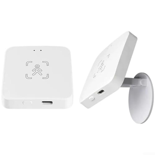 Sensor de movimiento de presencia humana con cable PIR, sensor de movimiento de presencia de materia con WiFi 5.8G 24G, ajuste de distancia de 10 M para plataformas de hogar inteligente TUYA (B)