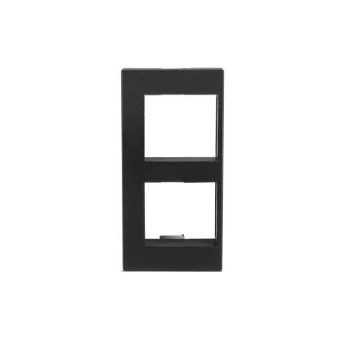 Image of MX RJ-45 Cat6 / Cat6A Double Ethernet Socket | 1-Module Wall Plate | 22.5x45mm Modular Socket | LAN & Network Data Outlet | Blank Plate Option - Pack of 2