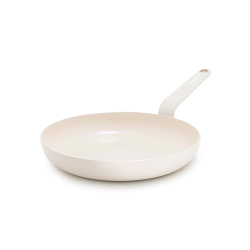 Image of GreenPan Rio Advanced 10 inch Frying Pan Skillet, Ceramic Nonstick PFAS-Free, Induction Ready, Dishwasher and Oven Safe, Cream White