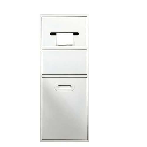 Nicho empotrado de acero inoxidable para eliminar papeleras del suelo junto al inodoro